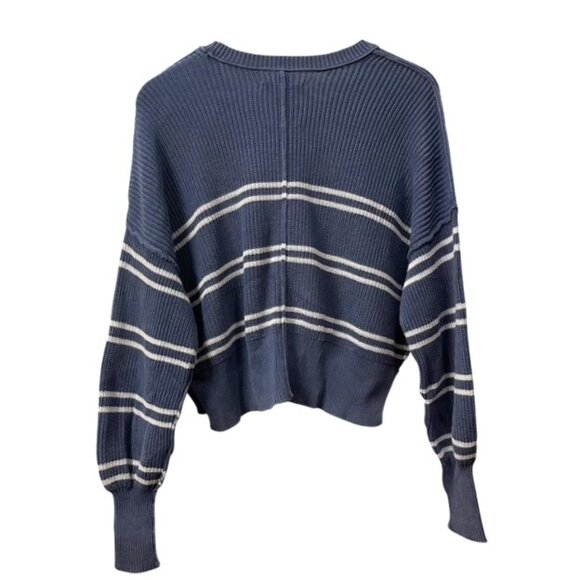 Aerie Striped Oversized Sweater Blue White Size XS - Picture 2 of 13